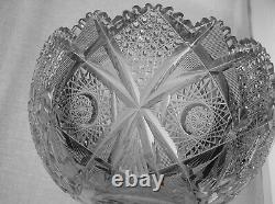 American Brilliant Cut Glass Well Cut 2 Part 14 Punch Bowl Think Holidays