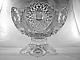 American Brilliant Cut Glass punch bowl in Star by Fry antique crystal 120 years