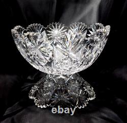 American Brilliant Egg Nog Punch Bowl And Stand American Brilliant Egg Nog Punch Bowl And Stand