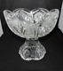 American Brilliant Period ABP Cut Glass 2 Piece Punch Bowl 12 10 Glasses