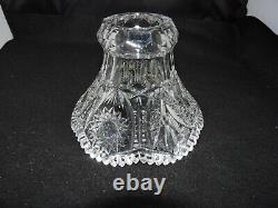 American Brilliant Period ABP Cut Glass 2 Piece Punch Bowl 12 10 Glasses