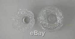 American Brilliant Period (ABP) Cut Glass 2pc Punch Bowl Set