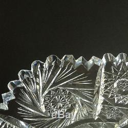 American Brilliant Period Cut Glass Punch Bowl