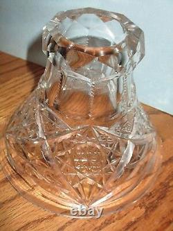 American Brilliant Period Cut Glass Punch Bowl & Base 2 pieces