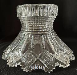 American Brilliant Period Cut Glass Punch Bowl Pedestal Exceptional 10.5 diam