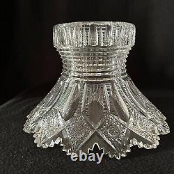 American Brilliant Period Cut Glass Punch Bowl Pedestal Exceptional 10.5 diam