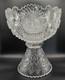 American Brilliant Period Cut Glass Punch Bowl & Pedestal Stand 15x12