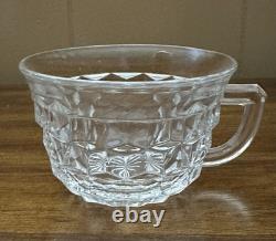 American Fostoria Vintage Large 14 Punch Bowl With Base, Ladle & 12 Cups