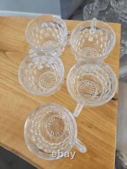 American Fostoria Vintage Large 14 Punch Bowl With Base, Ladle & 18 Cups