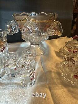 American Girl Cherry and Cable Punch Bowl Set