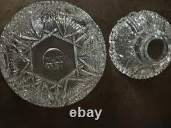American brilliant cut glass punch bowl