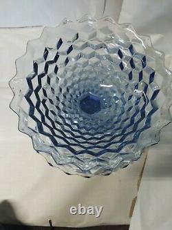 Americana Blue Fostoria Rare 2 Piece Punch Bowl With Plate. Good condition