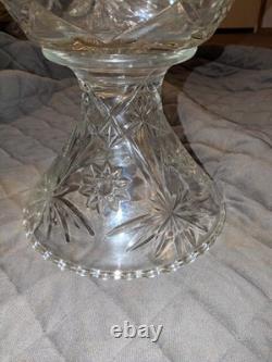 Anchor Hocking Early American Prescut Star of David LG. Punch Bowl Set 22 Pc