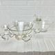 Anchor Hocking Glass Punch And Chip & Dip Set With Gold Tone Brass 11 Piece Set