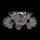 Anchor Hocking Prescut Clear Punch Bowl & 19 Punch Cups