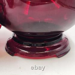 Anchor Hocking Royal Ruby Red Punch Bowl Stand & 23 Cups Vintage Set