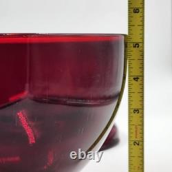 Anchor Hocking Royal Ruby Red Punch Bowl Stand & 23 Cups Vintage Set