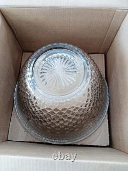 Anchor Hocking Wexford 4500 Glass Punch Bowl Cup Set Service For 18