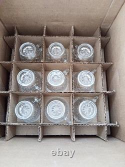 Anchor Hocking Wexford 4500 Glass Punch Bowl Cup Set Service For 18