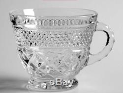 Anchor Hocking Wexford Glass Punch Bowl Base Cups Set ORIGINAL BOX wedding party