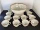 Anchor hocking sandwich Ivory glass punch bowl/Cups scroll floral Gold Gilt READ