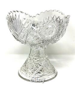 Anerican Brilliant Cut Glass Punch Bowl