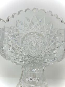Anerican Brilliant Cut Glass Punch Bowl