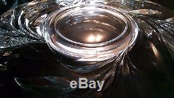Antique 12 Cup Punch Bowl on Platter with Footed Cups, Ladle. All Original
