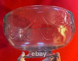 Antique 18th c. George III Anglo Irish Georgian Crystal Glass Punch Fruit Bowl