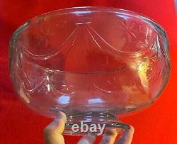 Antique 18th c. George III Anglo Irish Georgian Crystal Glass Punch Fruit Bowl