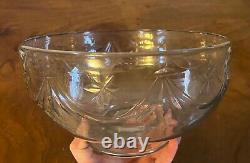 Antique 18th c. George III Anglo Irish Georgian Crystal Glass Punch Fruit Bowl