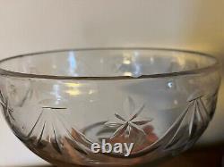 Antique 18th c. George III Anglo Irish Georgian Crystal Glass Punch Fruit Bowl