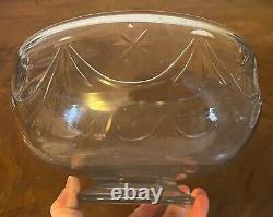 Antique 18th c. George III Anglo Irish Georgian Crystal Glass Punch Fruit Bowl