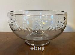 Antique 18th c. George III Anglo Irish Georgian Crystal Glass Punch Fruit Bowl