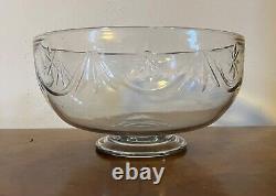 Antique 18th c. George III Anglo Irish Georgian Crystal Glass Punch Fruit Bowl