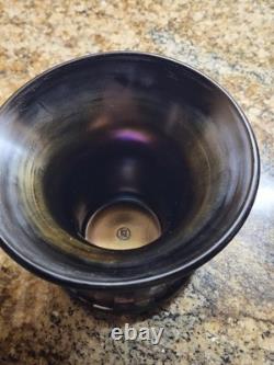 Antique 1910's Northwood Carnival Glass Peacock/Fountain Punch Bowl With6 Cups