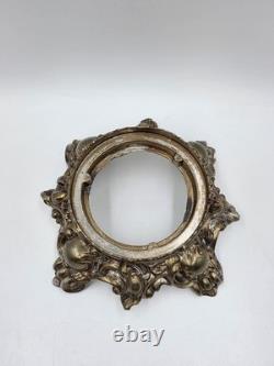 Antique 1960's L. E. Smith Crystal Punch Bowl With Ornate Gold Metal Base. VG Cond