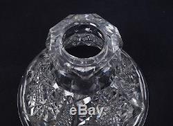 Antique 19c American Brilliant Period Cut Glass Punch Bowl & Pedestal