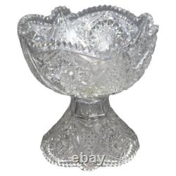 Antique 2 Piece Cut Glass Punch Bowl C1900