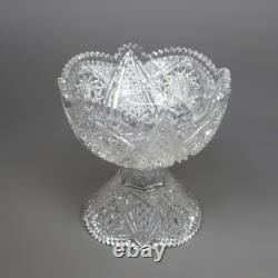 Antique 2 Piece Cut Glass Punch Bowl C1900