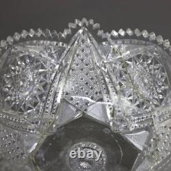 Antique 2 Piece Cut Glass Punch Bowl C1900