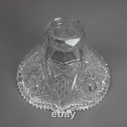 Antique 2 Piece Cut Glass Punch Bowl C1900