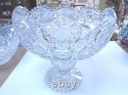 Antique AB Centerpiece Punch Bowl 20 Pounds 2 Piece set