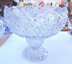 Antique AB Centerpiece Punch Bowl 20 Pounds 2 Piece set