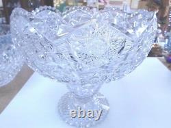 Antique AB Centerpiece Punch Bowl 20 Pounds 2 Piece set