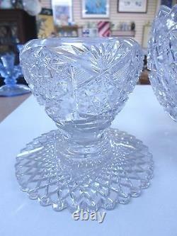 Antique AB Centerpiece Punch Bowl 20 Pounds 2 Piece set