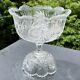 Antique ABP American Brilliant Cut Glass Pinwheel Starburst Punch Bowl + Base