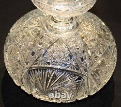 Antique ABP American Brilliant Cut Glass Punch Bowl & Six Matching Mugs