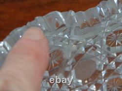 Antique ABP American Brilliant Cut Glass Punch Bowl and Pedstal HARVARD Pattern