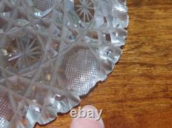 Antique ABP American Brilliant Cut Glass Punch Bowl and Pedstal HARVARD Pattern